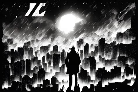 Black and White Cool Raining in Skyscraper Wallpaper, HD Artist 4K ...