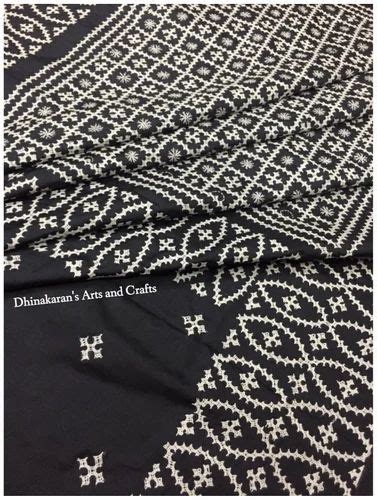 Kutch Work Embroidery Sarees, 90 Cms, 6 m (with blouse piece) at Rs ...