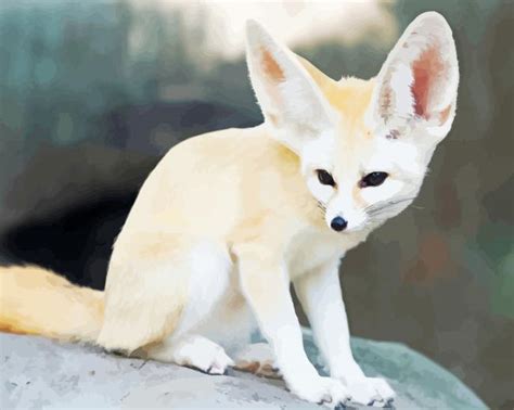 White Fennec Fox Paint By Numbers - Painting By Numbers