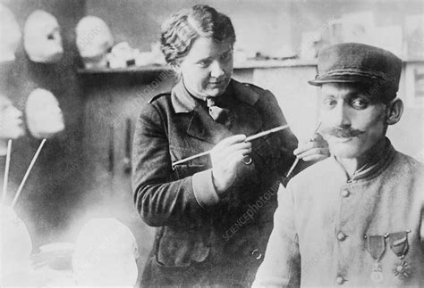 Masks for disfigured soldiers, 1918 - Stock Image - C016/4513 - Science ...