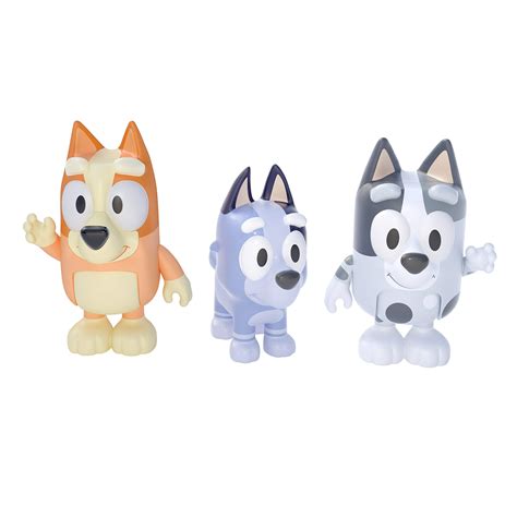 Buy Bluey and Friends: Bluey, Coco, Snickers and Honey 4 Figure Pack ...