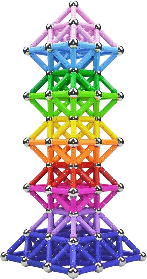 Buy Veatree 206 Pcs Magnetic Building Sticks Blocks Toys, Magnet ...