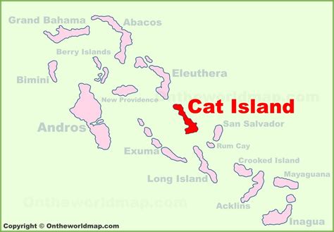 Cat Island location on the Bahamas Map - Ontheworldmap.com