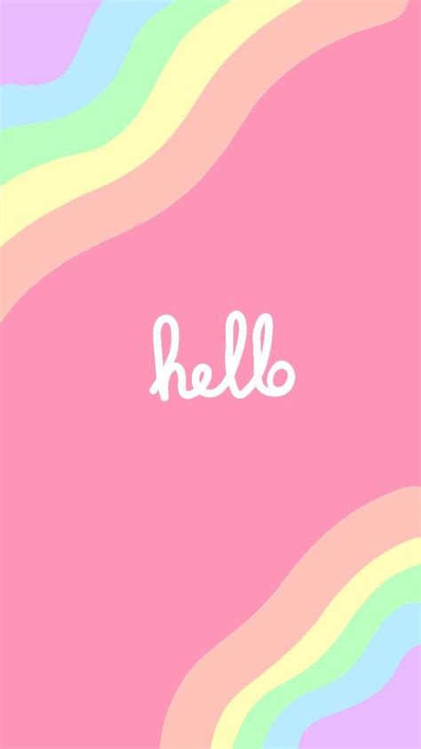 Wallpaper rainbow hello-!!! | Kartu lucu, Wallpaper kartun, Kartu