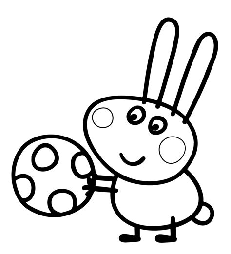 Peppa Pig - Richard Rabbit a George friends plays with the ball