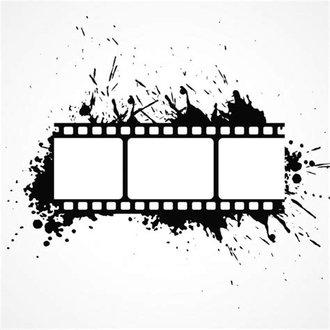 Free Vector | Film roll with ink stains