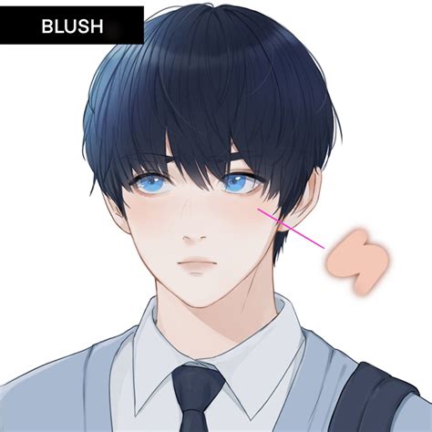 Anime Blush Drawing