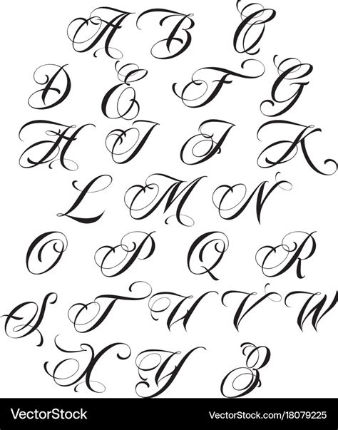 Calligraphy Lettering Alphabet