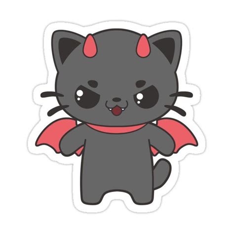 "Evil Cat" Sticker for Sale by pai-thagoras | Pegatinas bonitas ...