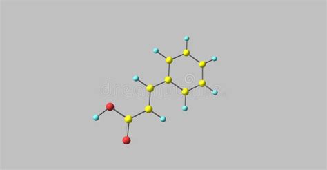 Cinnamic Acid Molecular Structure Isolated on White Stock Illustration ...