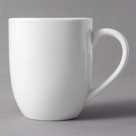 Tuxton BPM-160A 16 oz. Porcelain White Milano China Mug - 24/Case