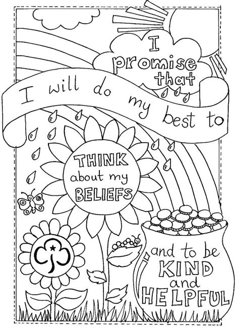 Welcome Daisies Girl Scout Coloring Page - Free Printable Coloring ...