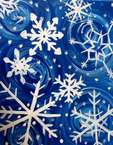 The Snowflake Blues | Painting snowflakes, Christmas paintings ...