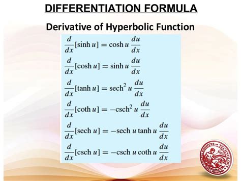 Lesson 3 derivative of hyperbolic functions