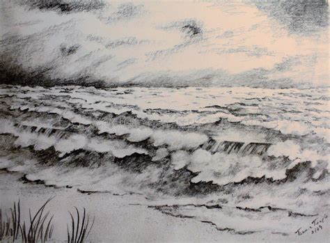 Ocean Pencil Drawing at PaintingValley.com | Explore collection of ...