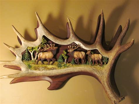 moose antler carving by jaybird jones | Antler art, Moose antlers ...