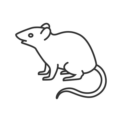 Mouse, rat linear icon. Rodent. Thin line illustration. Pest. Contour ...