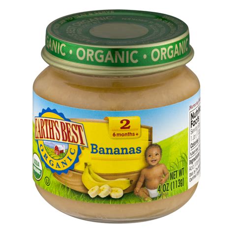 Earth's Best Organic Baby Food 2nd Banana 4oz Jar | Garden Grocer