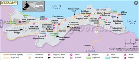 Muscat Map | Map of Muscat City, Oman