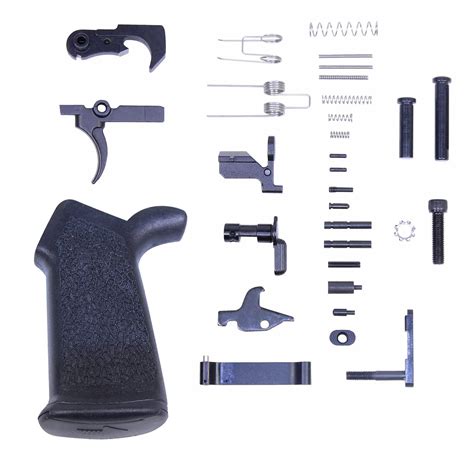 Guntec USA AR .308 Complete Lower Parts Kit With Ergonomic Pistol Grip ...