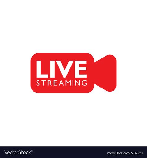 Live stream logo design Royalty Free Vector Image