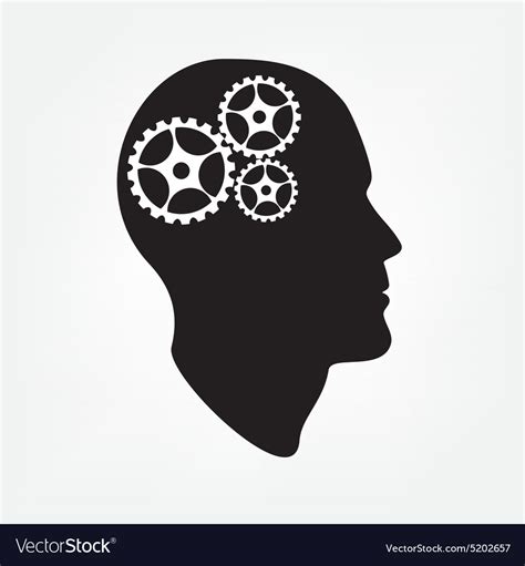 Brain gears Royalty Free Vector Image - VectorStock