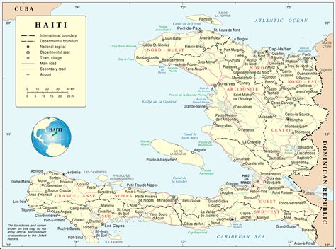 Large detailed road and administrative map of Haiti. Haiti large ...