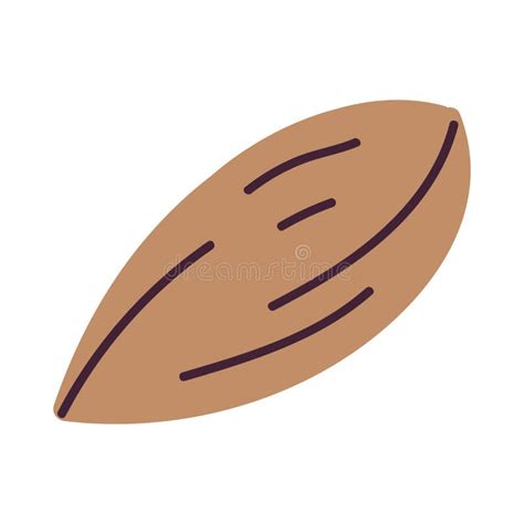 Isolated Sketch of an Almond Icon Vector Stock Vector - Illustration of ...