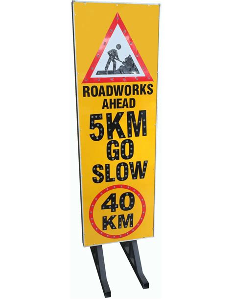 Solar Road Sign 150 x50CM W/Solar Panel 8W - YF-SS-05 - CHN