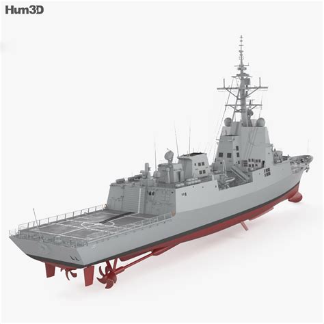 Hobart-class destroyer 3D model - Ship on Hum3D