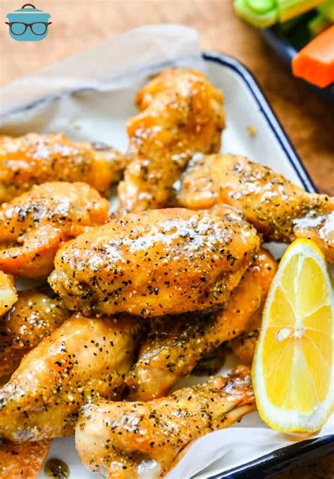 Baked Lemon Pepper Chicken Wings - The Country Cook