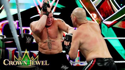 Brock Lesnar and Cain Velasquez trade blows: WWE Crown Jewel 2019 (WWE ...