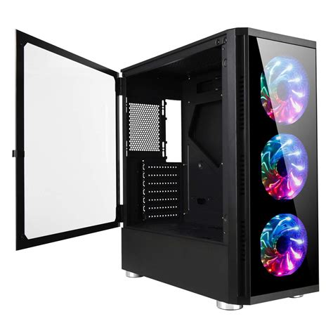 Buy GOLDEN FIELD Z20 Computer Case with 3 RGB Fans Mid Tower Gaming PC ...