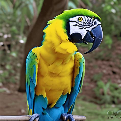 Blue and Yellow Macaw Parrot · Creative Fabrica