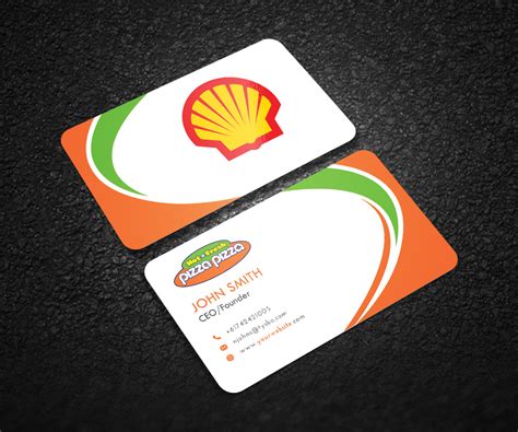 Serious, Modern, Restaurant Business Card Design for Shell Gas Station ...