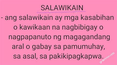 Ang Pagkakaiba Ng Salawikain Sawikain At Kasabihan