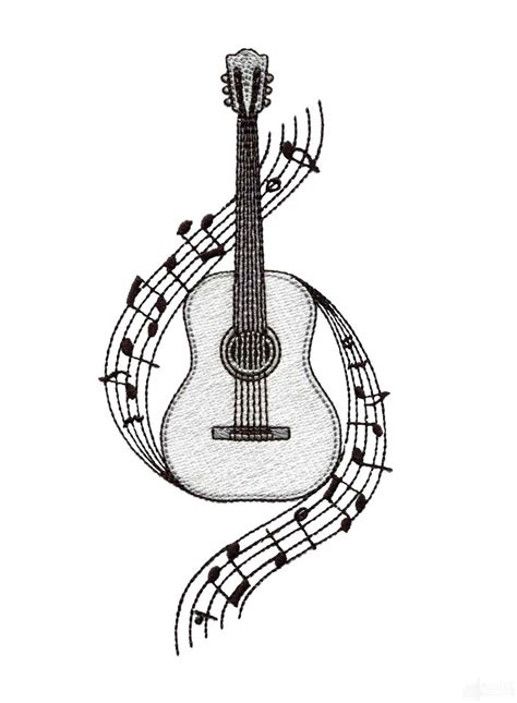 Acoustic Guitar Drawing at PaintingValley.com | Explore collection of ...