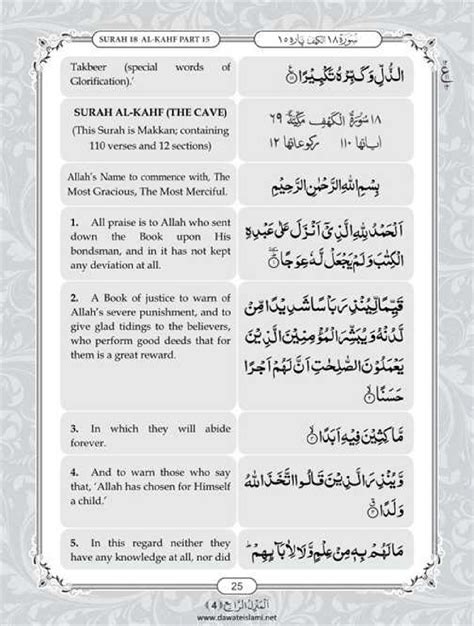 Surah Kahf English PDF - Online Download English Translation PDF