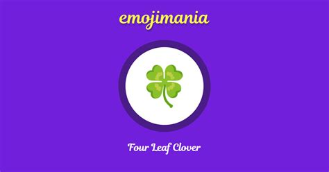 🍀 Four Leaf Clover emoji Copy & Paste - Emojimania