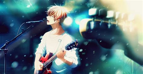 Given, mafuyu sato, anime boy, singing, guitar, Anime, HD wallpaper ...