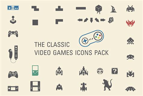 The classic video games icons pack ~ Icons on Creative Market