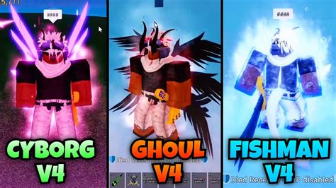 Cyborg V4, Ghoul V4, Fishman V4 Transformation Showcase!! [Blox Fruits ...