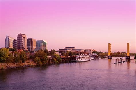 Sacramento River And Skyline Photograph by Richard Cummins