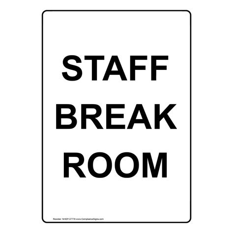 Office Break Room Etiquette Signs