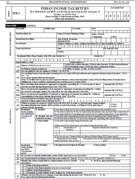 AY 2021-22 ITR 2 Form for Income from Capital Gains | Learn by Quicko