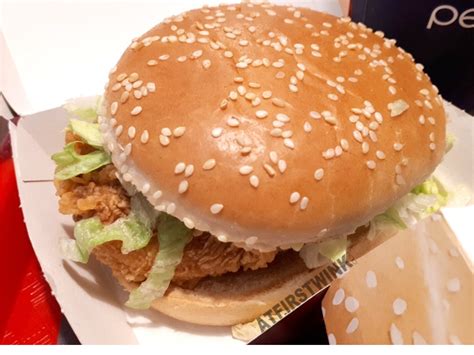 KFC zinger burger meal (with refreshing lemonade!)