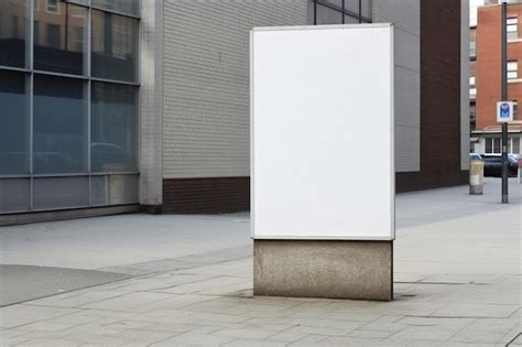 Premium Photo | A blank white mockup sign isolated outside ai generative