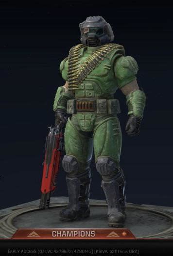 Quake champions upgraded doomguy skin : Doom