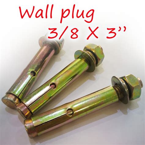 WALL PLUG 3/8” x 3” Sleeve PJ Anchor Wall Expansion Bolt Iron Plug ...