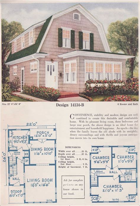 Dutch Colonial Revival House Plan - Design 14134-B - 1925 C. L. BOWES ...